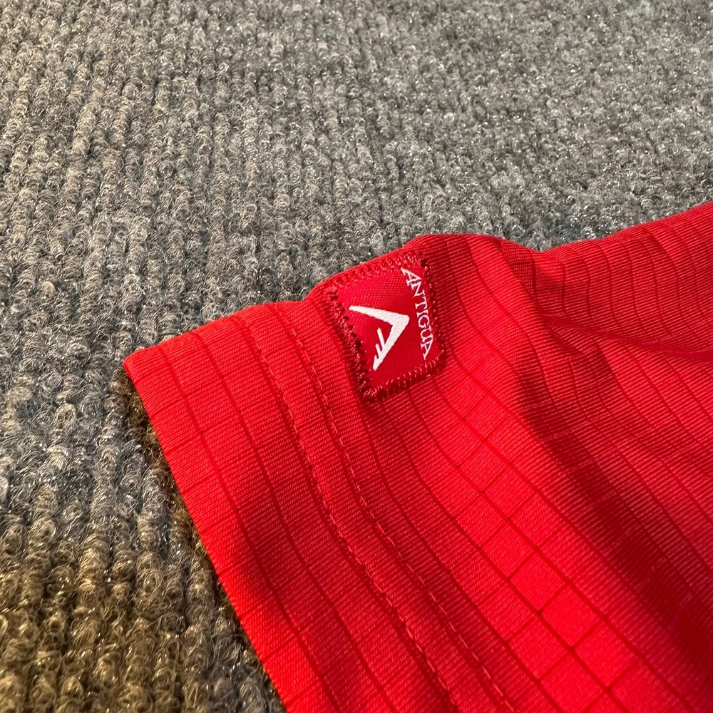 Antigua PGA South Florida Section Red Grid Golf Polo Mens Large Short Sleeve - Picture 5 of 7
